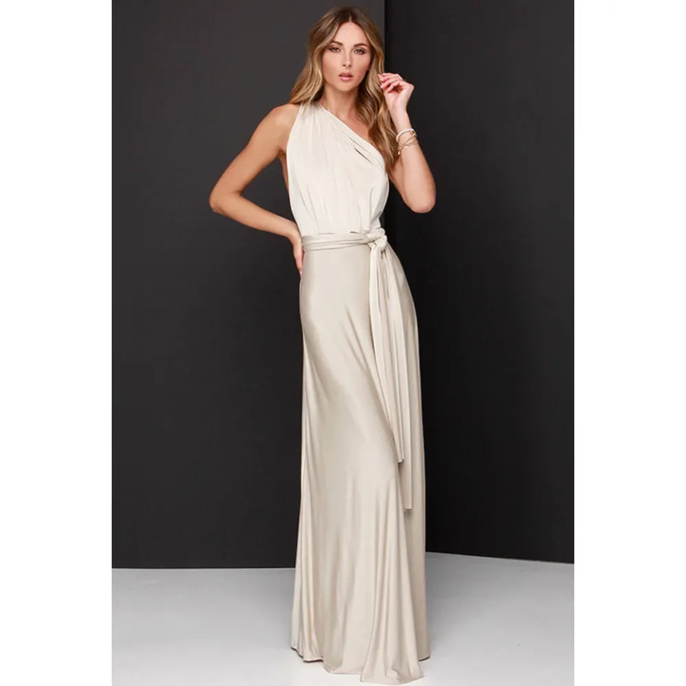 Sexy Fashion BandageLong Dresses Women Girl Summer Boho Female Red Long Dresses Fashion Multi Rope Bandage Drersses for Party