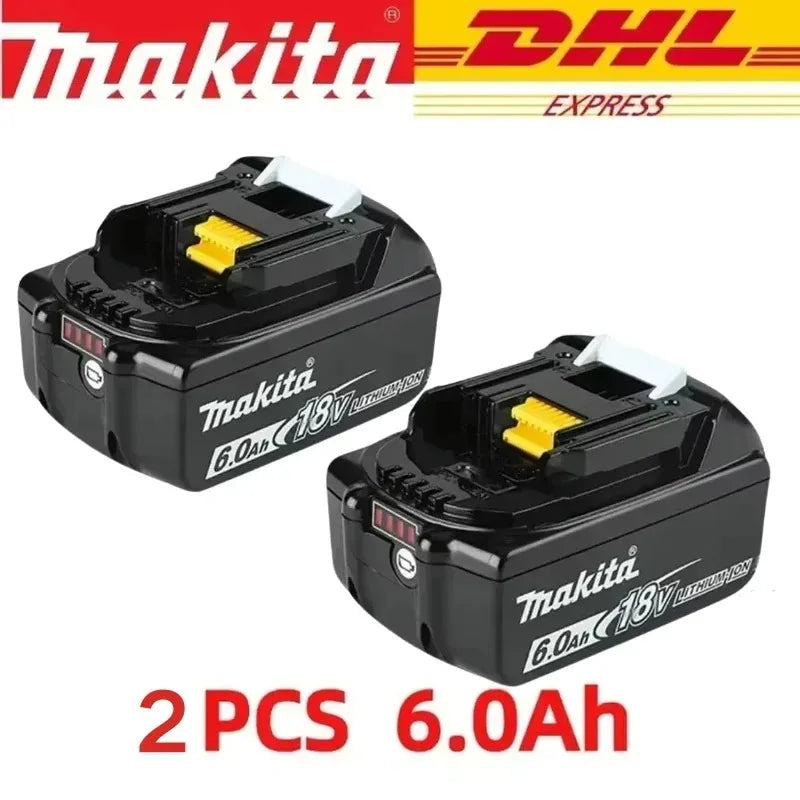 Authentic 100% Original 18V Makita 5Ah 6Ah 9Ah Rechargeable Battery for Electric Tool, Battery +charger+electric drill