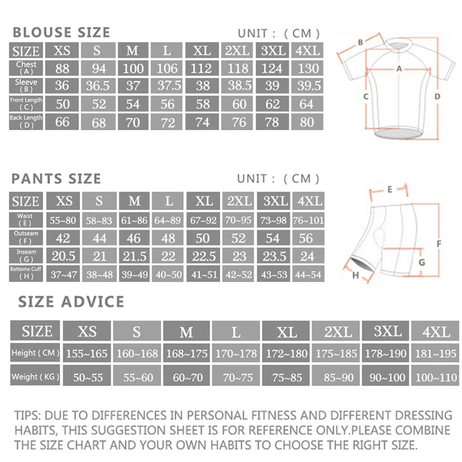 2025 RCN Team Cycling Jersey Set Summer Breathable Road Bicycle Suit Riding Uniform Bike MTB Clothing New Sports Cycling Kits