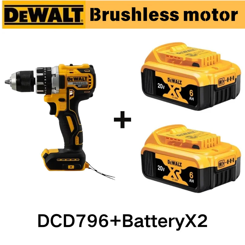 Dewalt 796 Cordless Brushless Impact Drill Brushless Drill Multifunctional Rechargeable Portable 20V Battery Power Tools