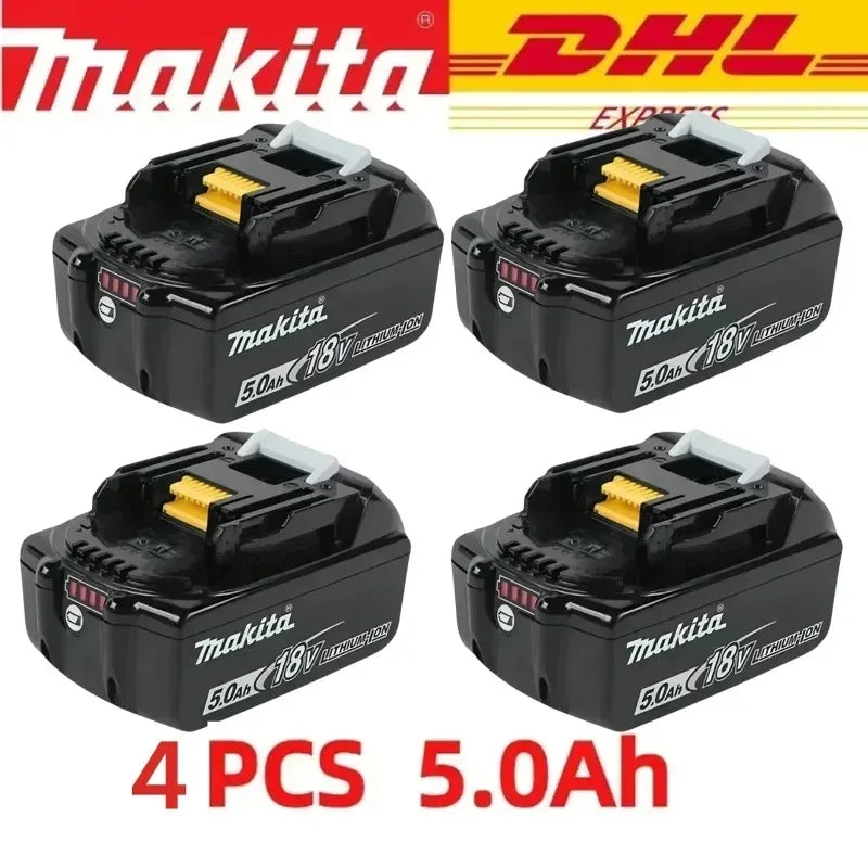 Authentic 100% Original 18V Makita 5Ah 6Ah 9Ah Rechargeable Battery for Electric Tool, Battery +charger+electric drill