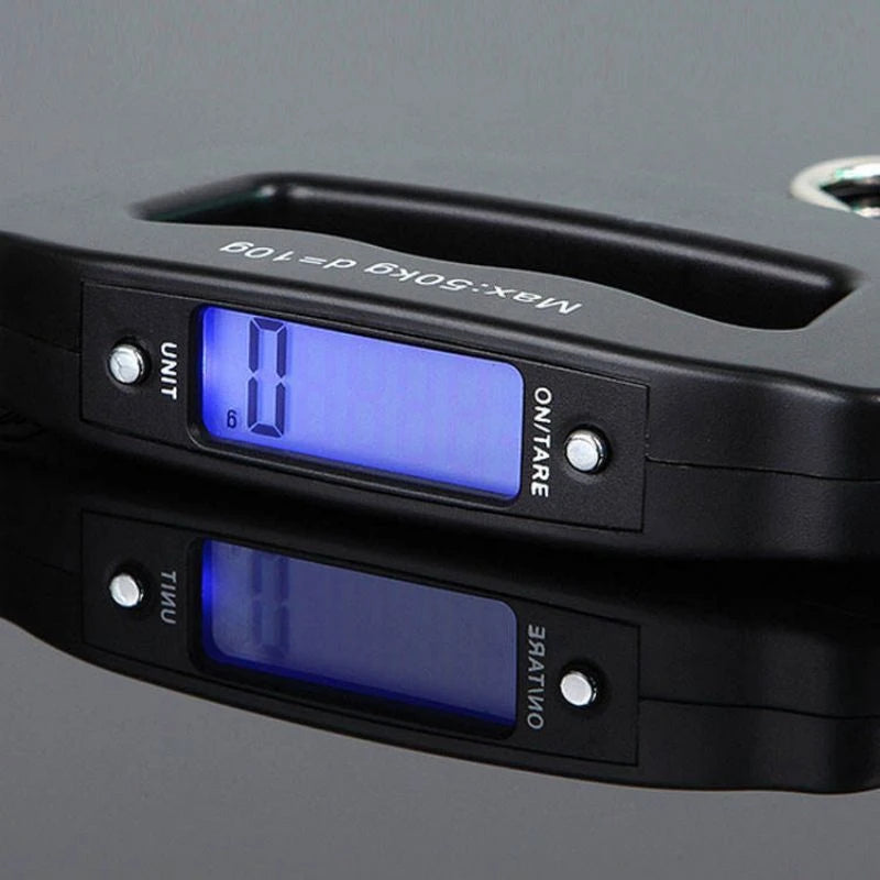Portable Digital Scale LCD Display Fish Weight Backlight Hanging Scales Luggage Hook Suitcase Travel Weighing Scale 50KG