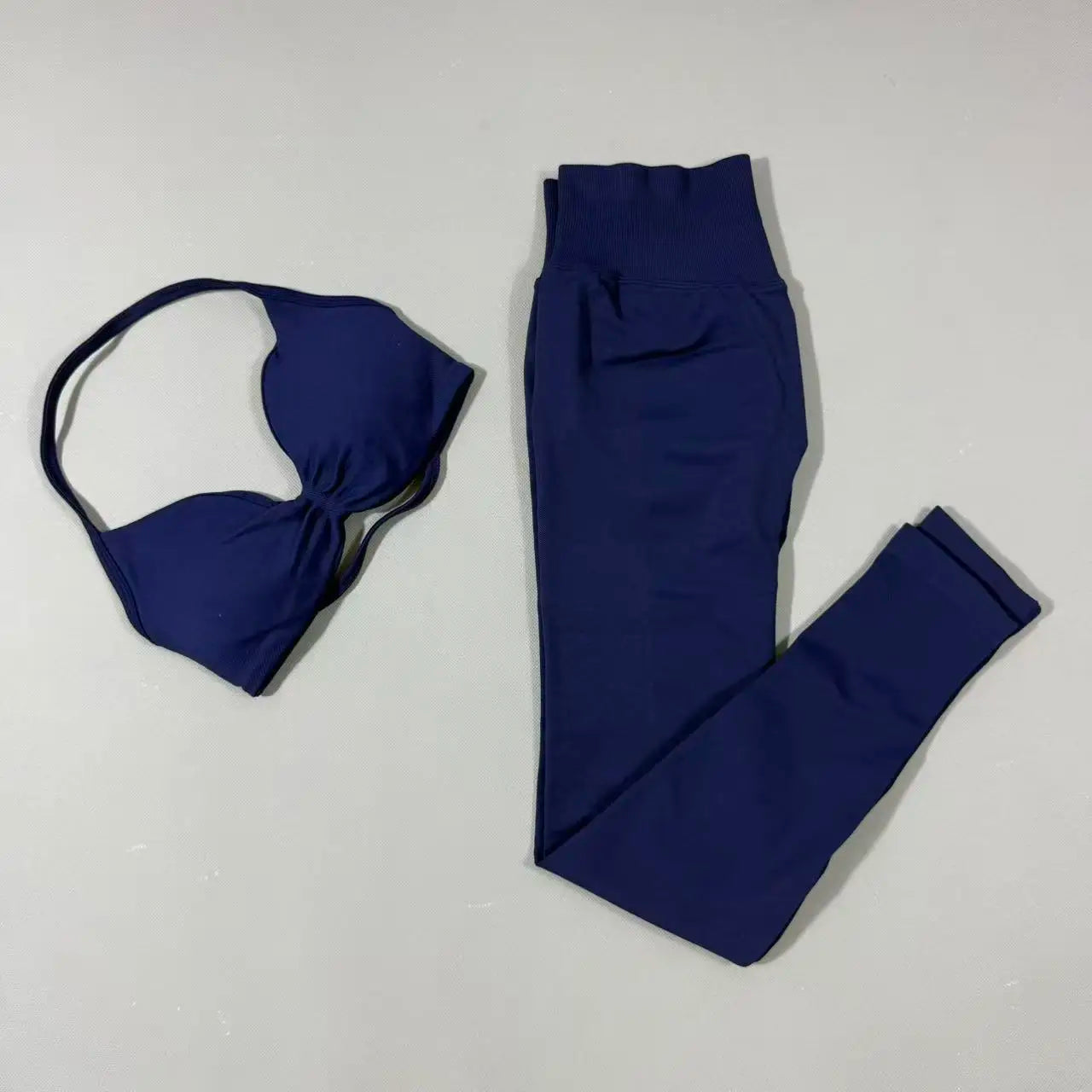 Yoga Gym Set 2 Piece Women Strappy Yoga Bra Top Workout Scrunch Shorts Sports Suit Fitness Clothes Seamless Yoga Set