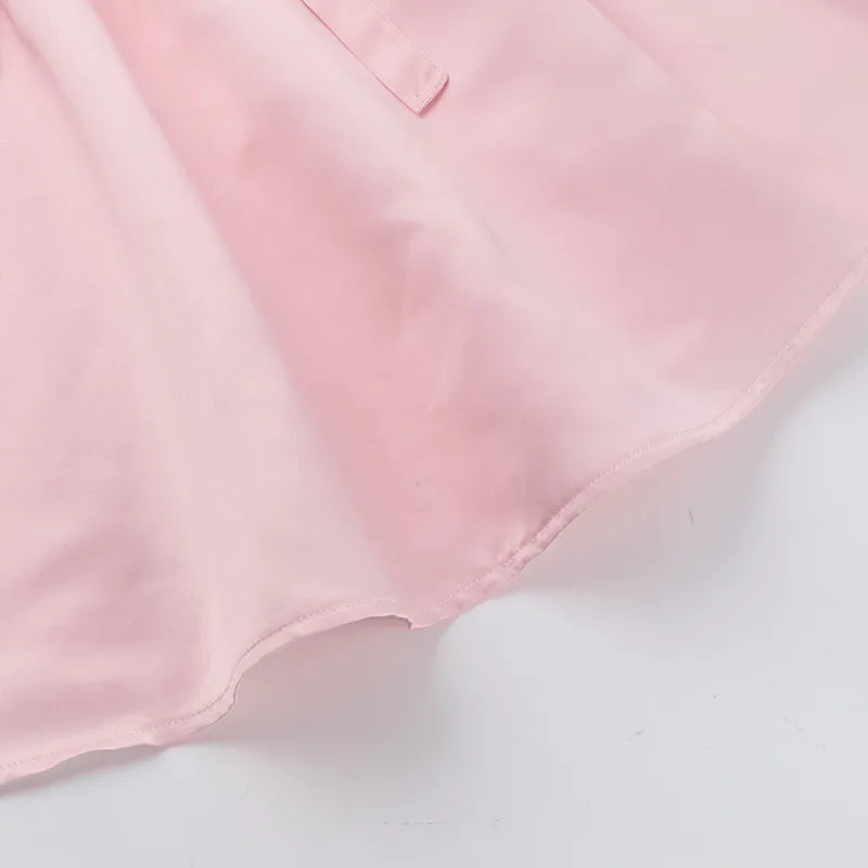 Tuularose Bow Sleeveless Dress Women Summer Pink Backless Sexy Slim Pleated Short Dress Elegant Party Evening Dress Vestidos Y2k