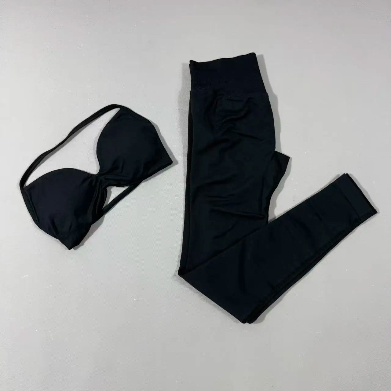 Yoga Gym Set 2 Piece Women Strappy Yoga Bra Top Workout Scrunch Shorts Sports Suit Fitness Clothes Seamless Yoga Set