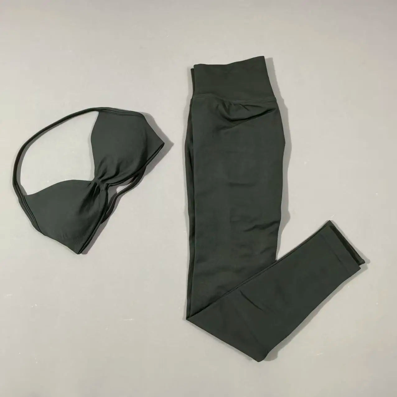 Yoga Gym Set 2 Piece Women Strappy Yoga Bra Top Workout Scrunch Shorts Sports Suit Fitness Clothes Seamless Yoga Set