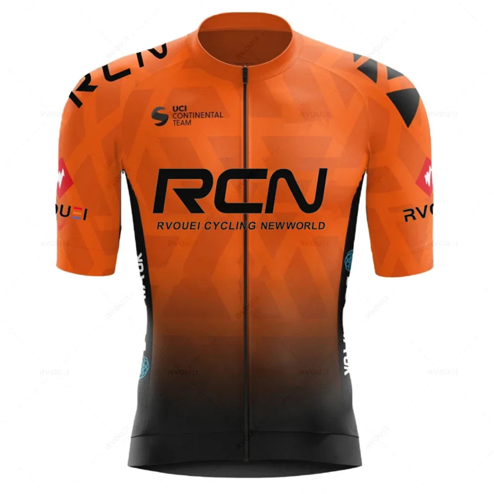 2025 RCN Team Cycling Jersey Set Summer Breathable Road Bicycle Suit Riding Uniform Bike MTB Clothing New Sports Cycling Kits