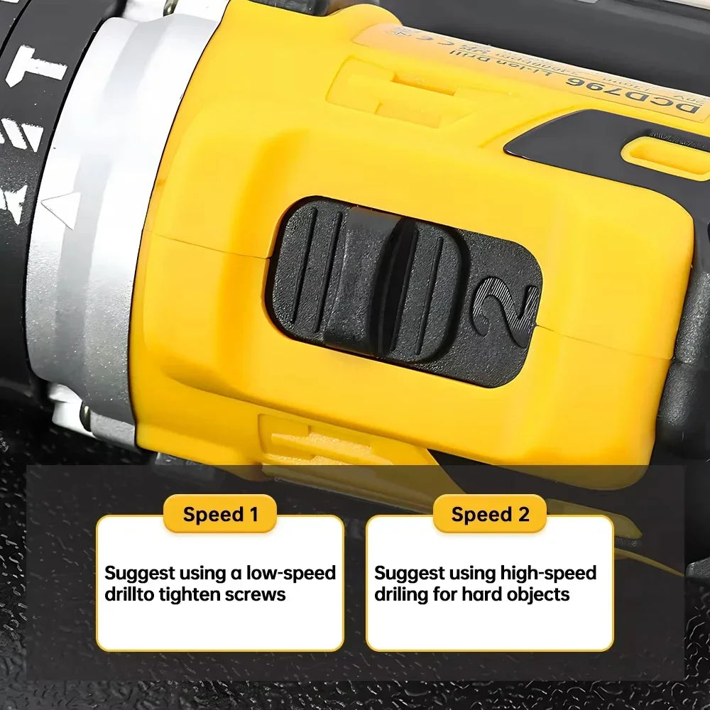 For DeWalt Battery PIN Dcd796 Screwdriver 20v Brushless Electric Hand Drill 13mm Pistol Drill Electric Screwdriver Tool