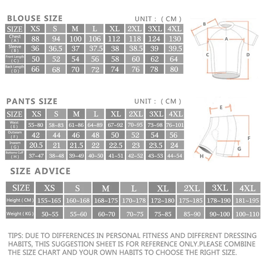 2025 RCN Team Cycling Jersey Set Summer Breathable Road Bicycle Suit Riding Uniform Bike MTB Clothing New Sports Cycling Kits