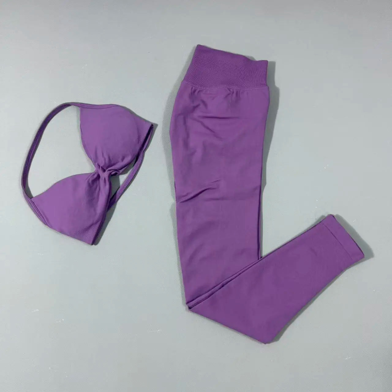 Yoga Gym Set 2 Piece Women Strappy Yoga Bra Top Workout Scrunch Shorts Sports Suit Fitness Clothes Seamless Yoga Set