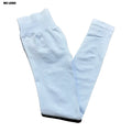 No Logo Women Sports Leggings Low Ribbed Band Butt Lifting Yoga Pants Seamless Tummy Control Fitness Workout Sports Leggings