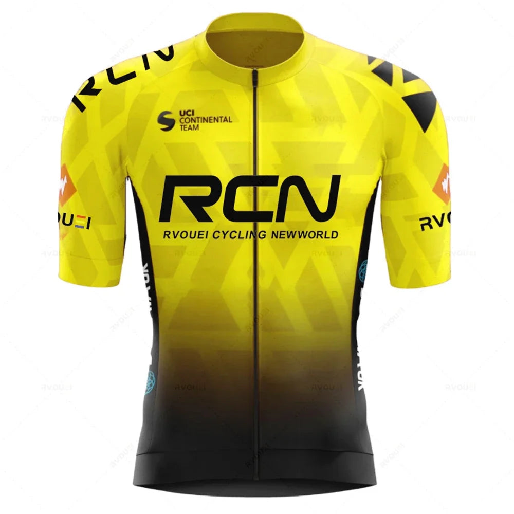 2025 RCN Team Cycling Jersey Set Summer Breathable Road Bicycle Suit Riding Uniform Bike MTB Clothing New Sports Cycling Kits