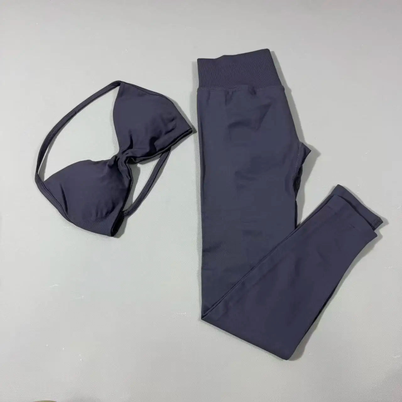 Yoga Gym Set 2 Piece Women Strappy Yoga Bra Top Workout Scrunch Shorts Sports Suit Fitness Clothes Seamless Yoga Set