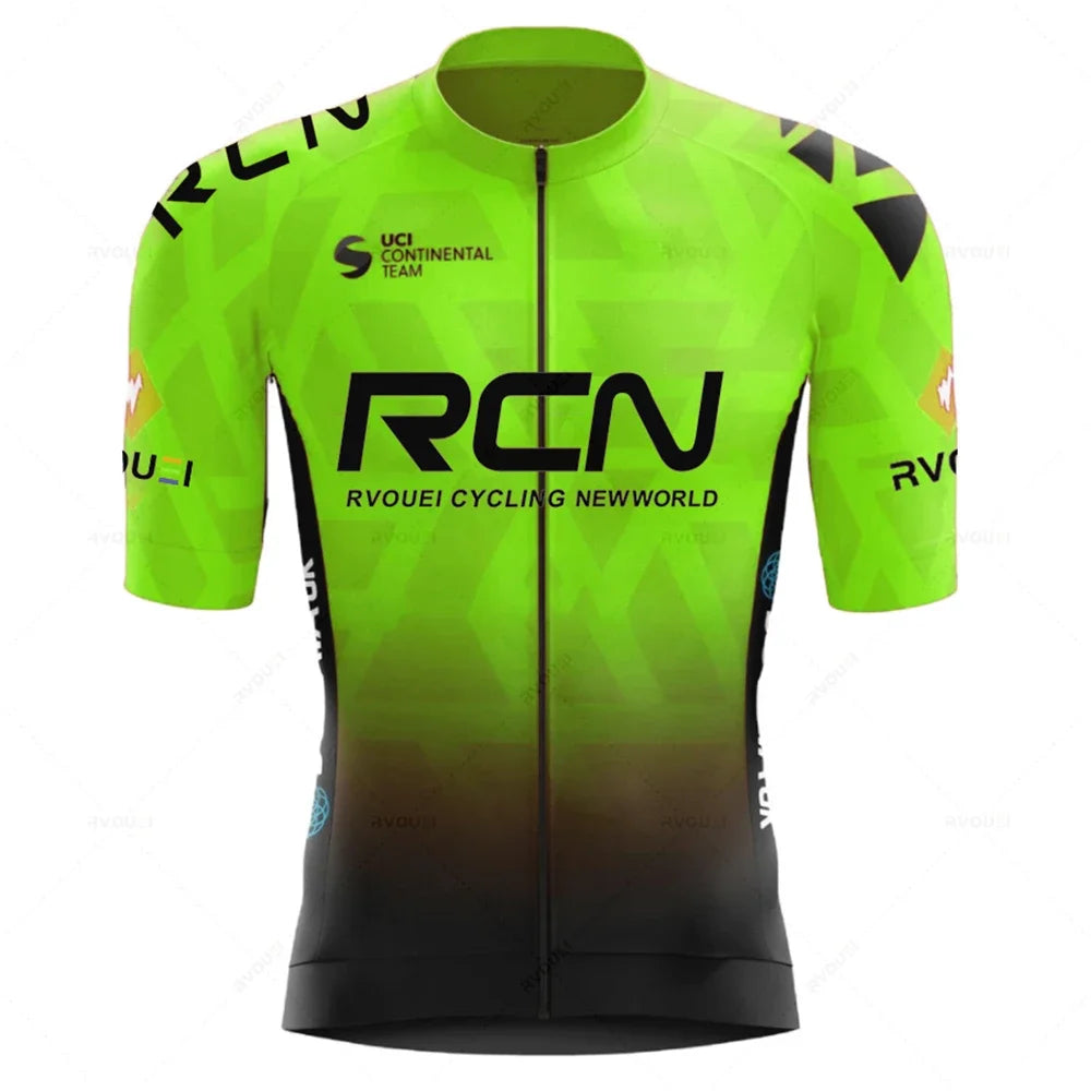2025 RCN Team Cycling Jersey Set Summer Breathable Road Bicycle Suit Riding Uniform Bike MTB Clothing New Sports Cycling Kits