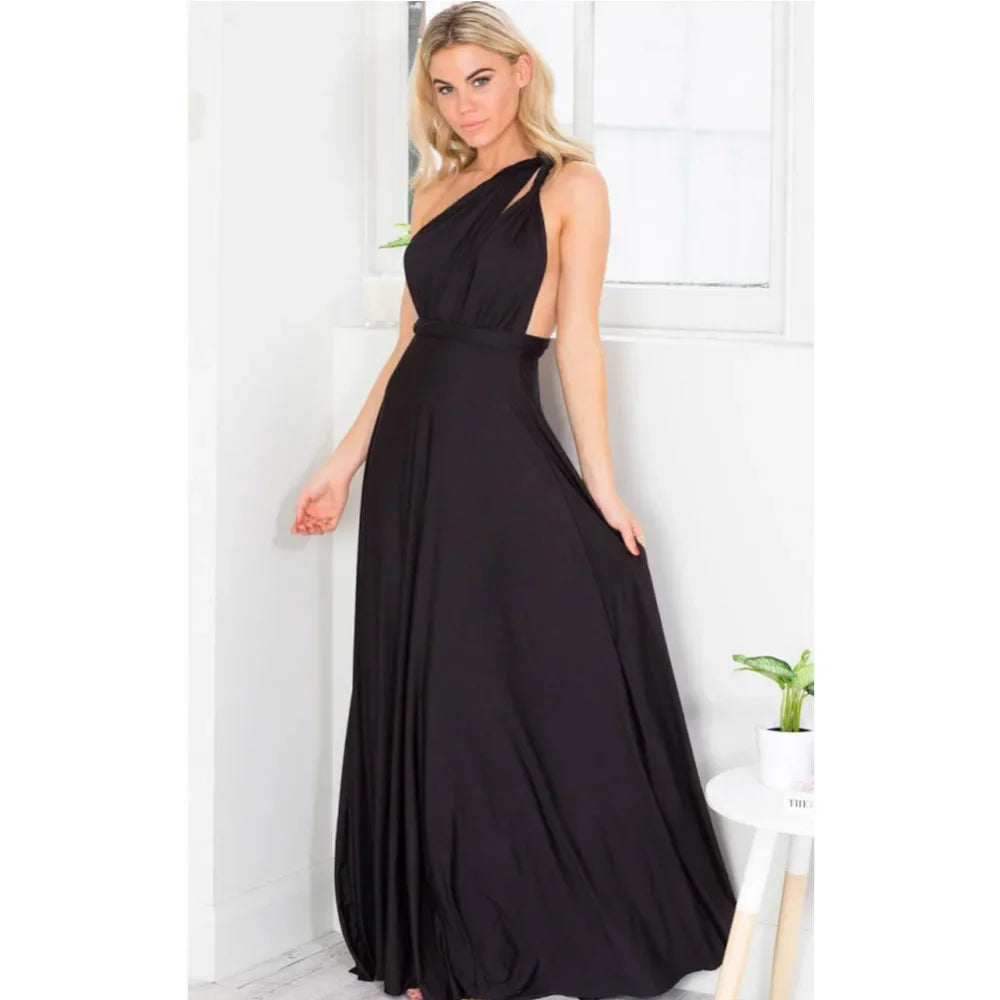 Sexy Fashion BandageLong Dresses Women Girl Summer Boho Female Red Long Dresses Fashion Multi Rope Bandage Drersses for Party