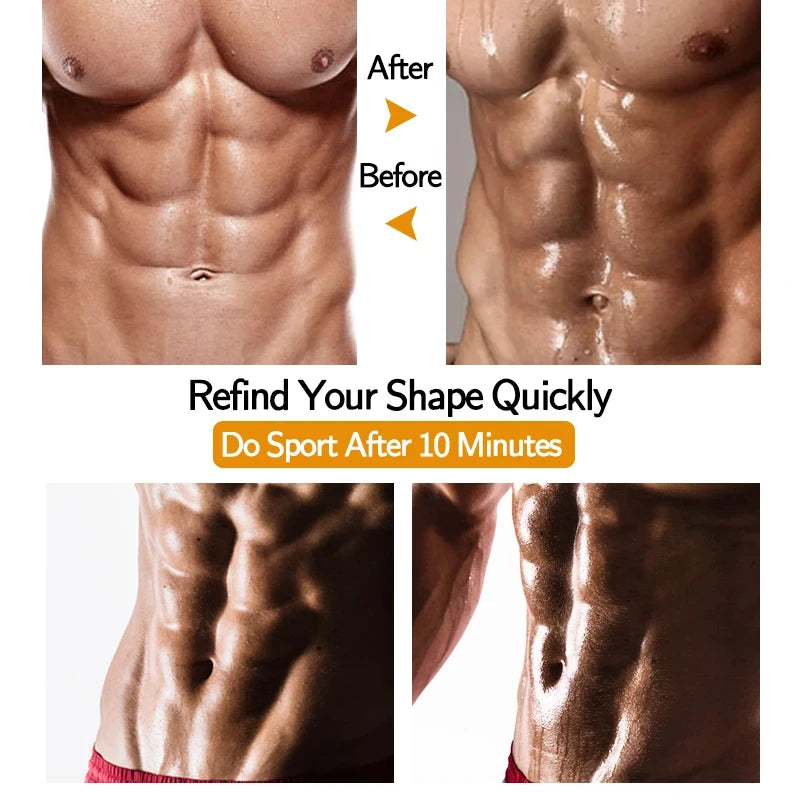 Men Sauna Sweat Short Sleeve Heat Trapping Shirts Sauna Suits Fitness Sweat Waist Slimming Shaper Workout Compression Shirt