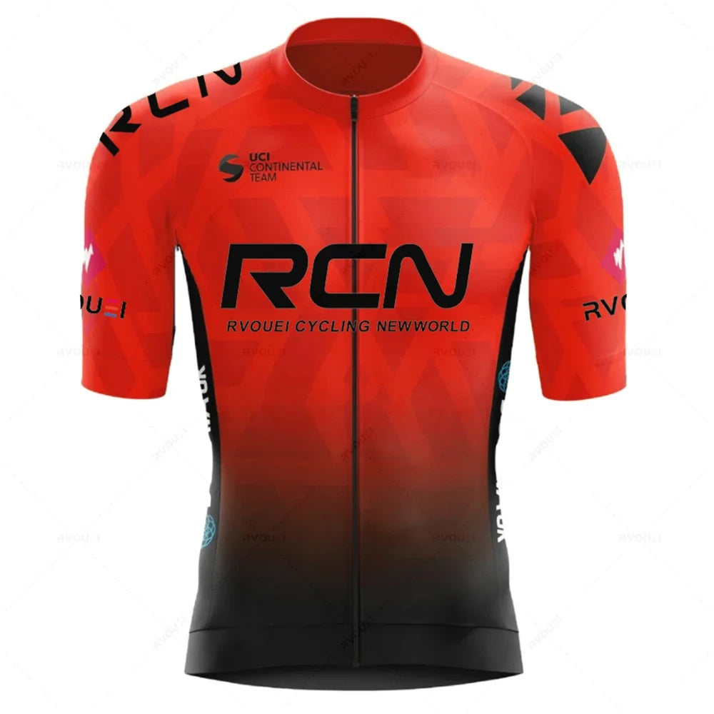 2025 RCN Team Cycling Jersey Set Summer Breathable Road Bicycle Suit Riding Uniform Bike MTB Clothing New Sports Cycling Kits
