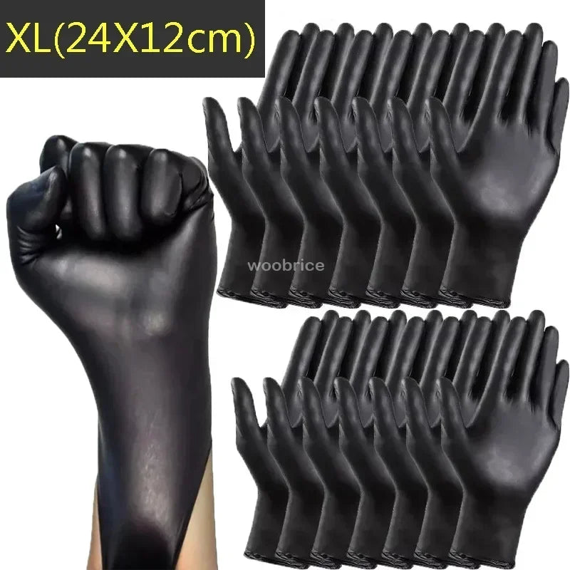 Disposable Nitrile Black Gloves Washing Xl Tableware Latex Free PVC Gloves Housework Car Industry Gardening Pet Cooking Tools