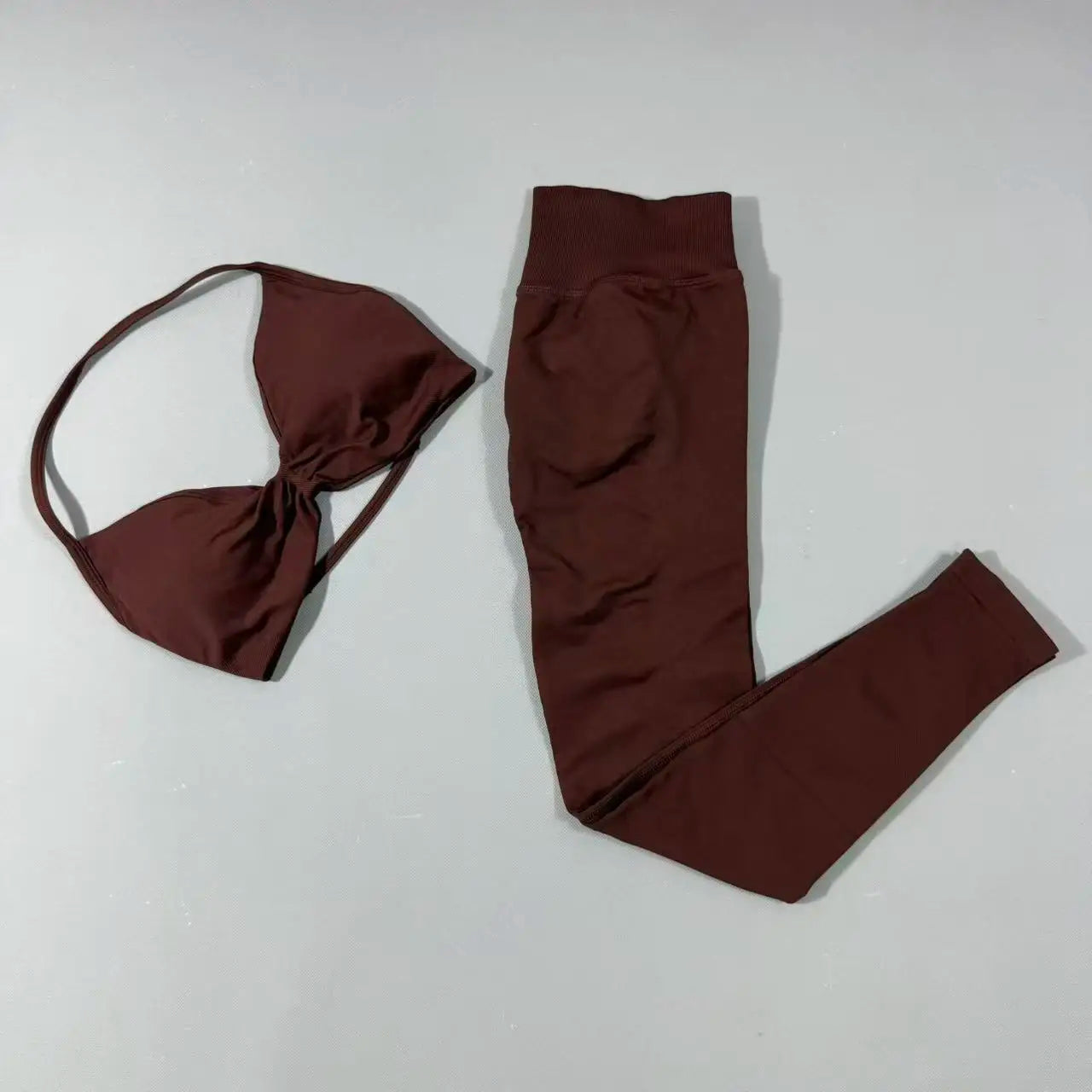 Yoga Gym Set 2 Piece Women Strappy Yoga Bra Top Workout Scrunch Shorts Sports Suit Fitness Clothes Seamless Yoga Set