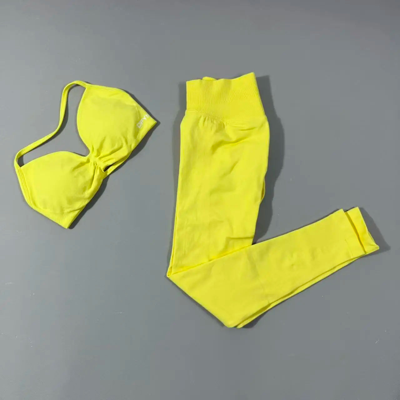 Yoga Gym Set 2 Piece Women Strappy Yoga Bra Top Workout Scrunch Shorts Sports Suit Fitness Clothes Seamless Yoga Set