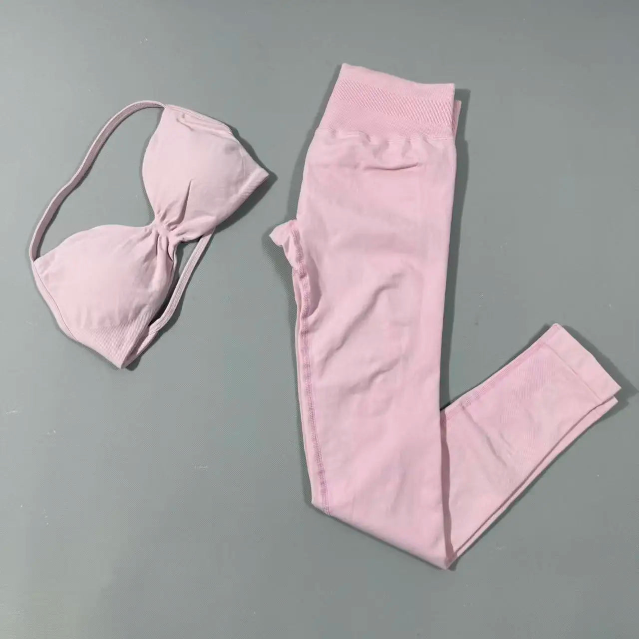 Yoga Gym Set 2 Piece Women Strappy Yoga Bra Top Workout Scrunch Shorts Sports Suit Fitness Clothes Seamless Yoga Set