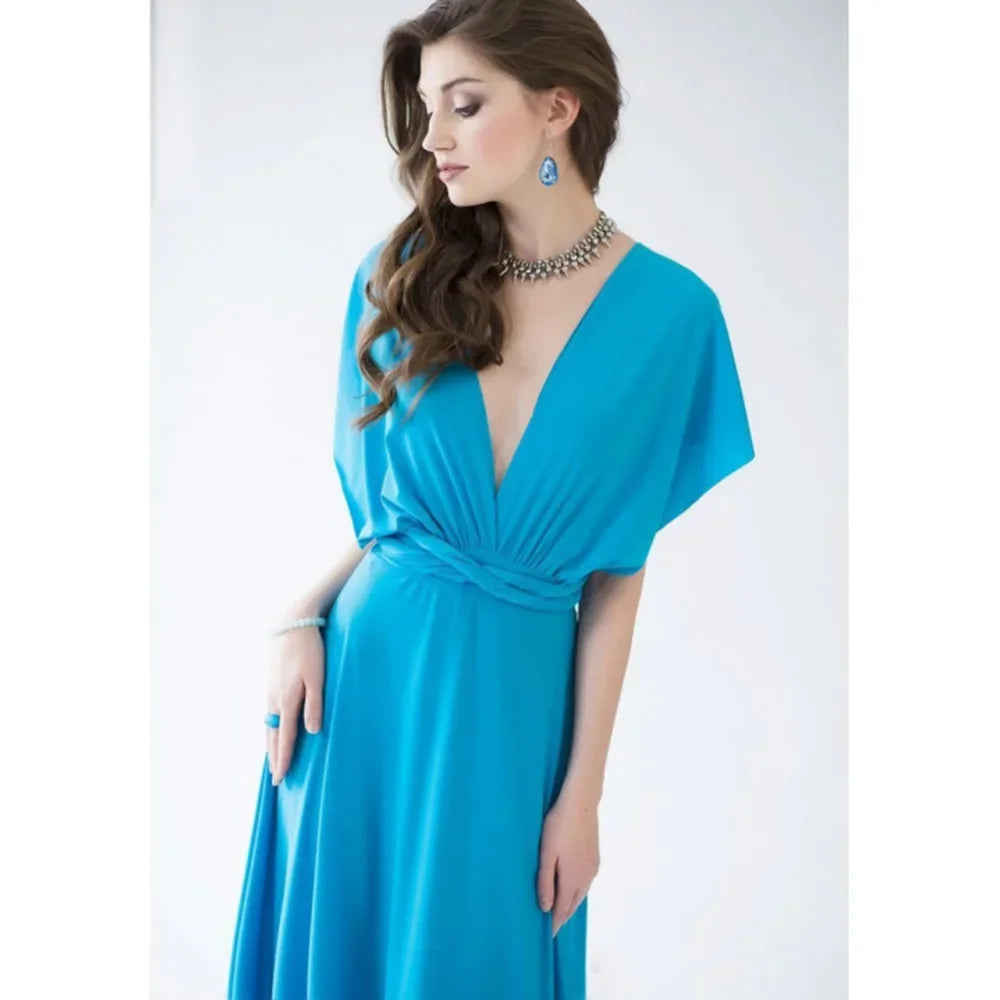 Sexy Fashion BandageLong Dresses Women Girl Summer Boho Female Red Long Dresses Fashion Multi Rope Bandage Drersses for Party