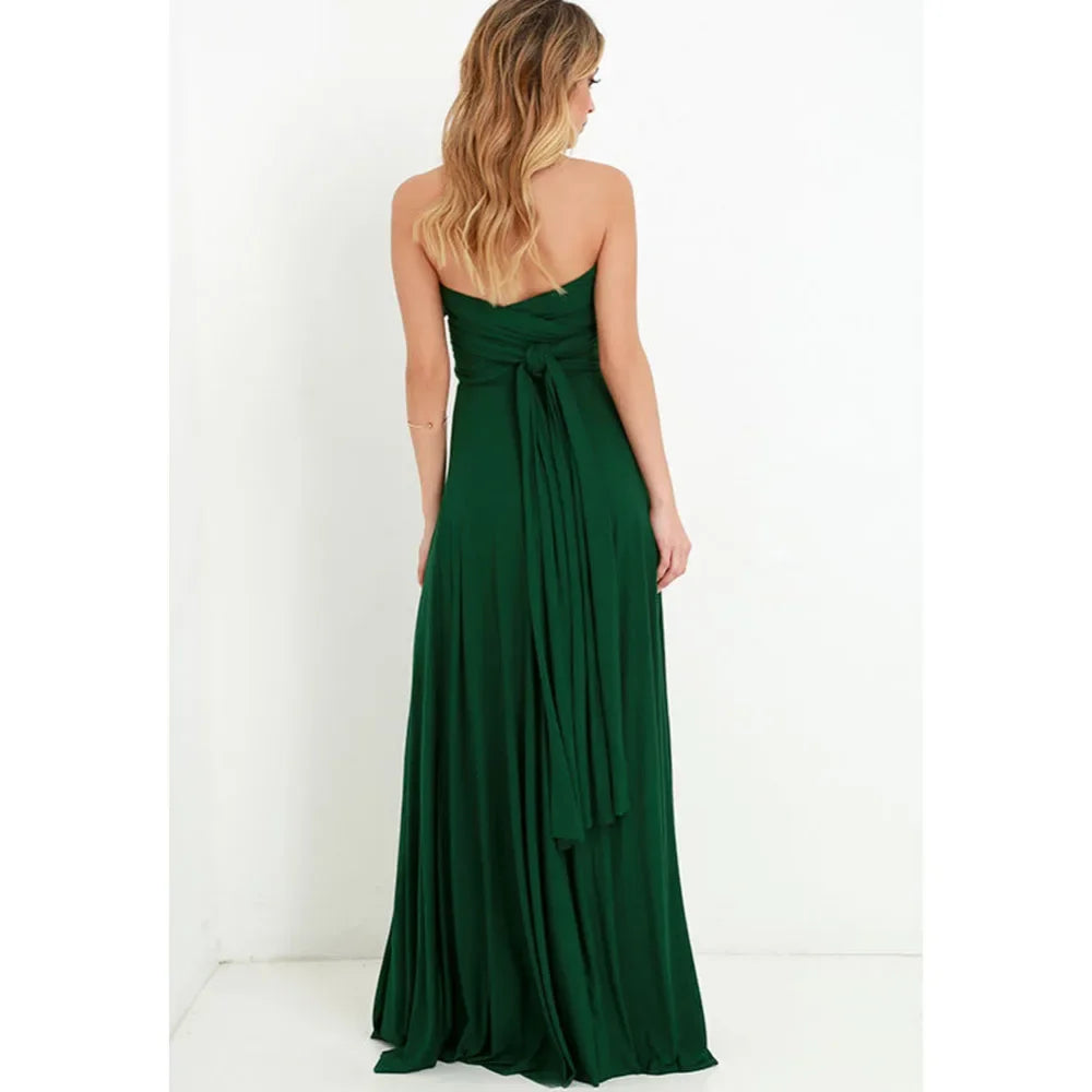Sexy Fashion BandageLong Dresses Women Girl Summer Boho Female Red Long Dresses Fashion Multi Rope Bandage Drersses for Party