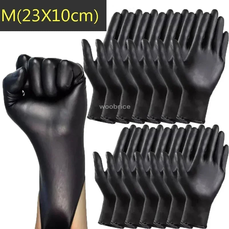 Disposable Nitrile Black Gloves Washing Xl Tableware Latex Free PVC Gloves Housework Car Industry Gardening Pet Cooking Tools