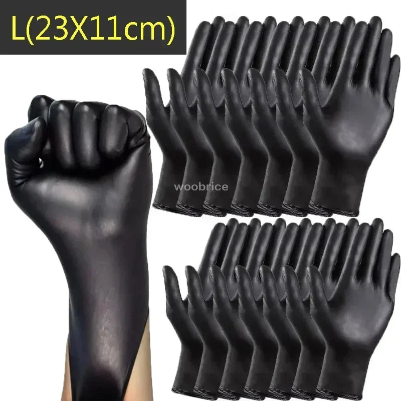 Disposable Nitrile Black Gloves Washing Xl Tableware Latex Free PVC Gloves Housework Car Industry Gardening Pet Cooking Tools