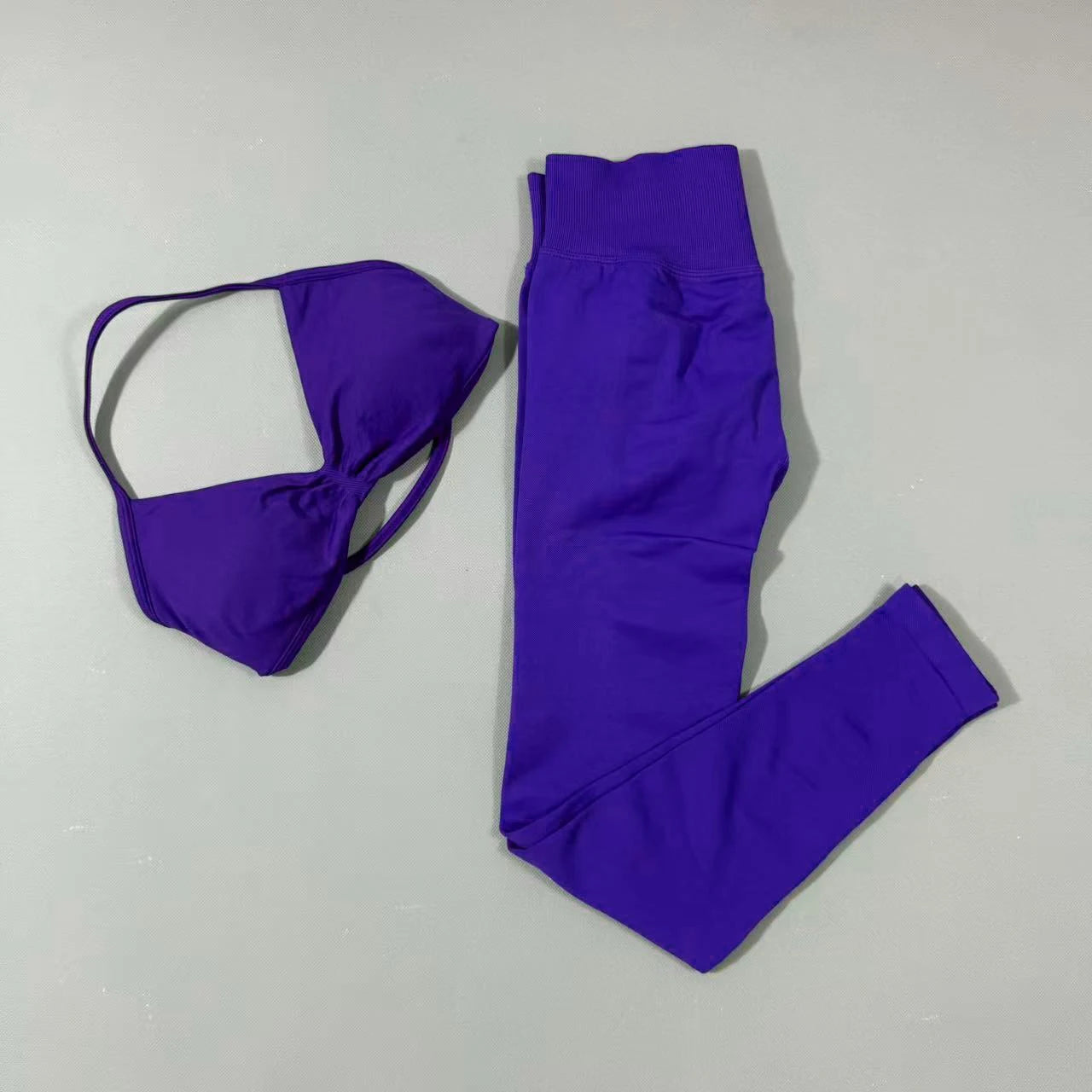 Yoga Gym Set 2 Piece Women Strappy Yoga Bra Top Workout Scrunch Shorts Sports Suit Fitness Clothes Seamless Yoga Set