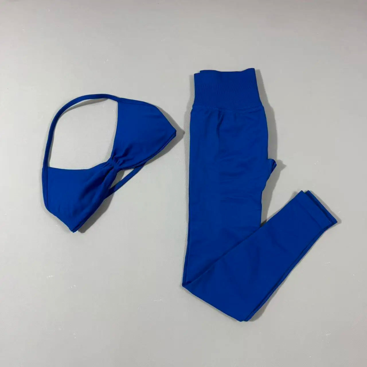 Yoga Gym Set 2 Piece Women Strappy Yoga Bra Top Workout Scrunch Shorts Sports Suit Fitness Clothes Seamless Yoga Set