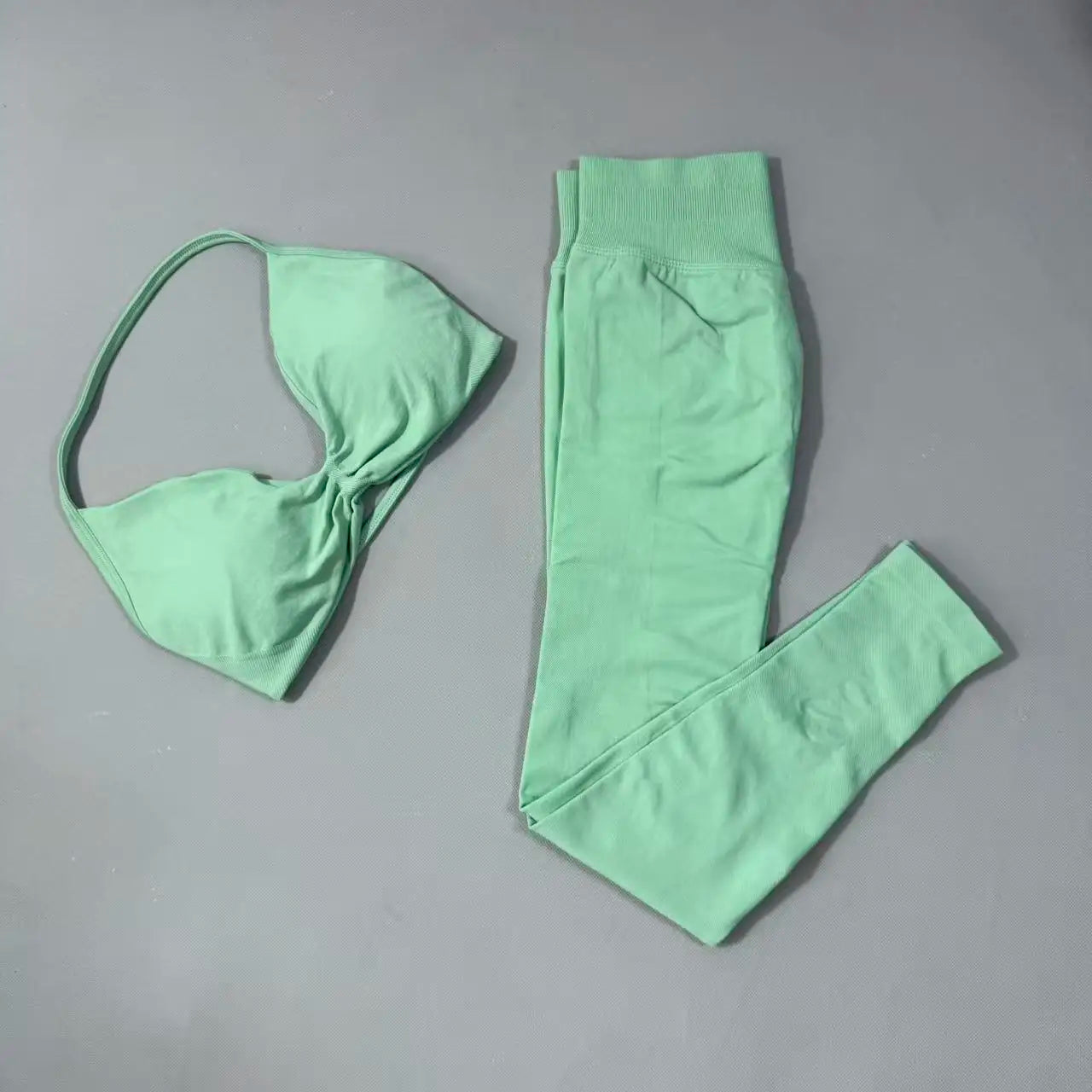 Yoga Gym Set 2 Piece Women Strappy Yoga Bra Top Workout Scrunch Shorts Sports Suit Fitness Clothes Seamless Yoga Set