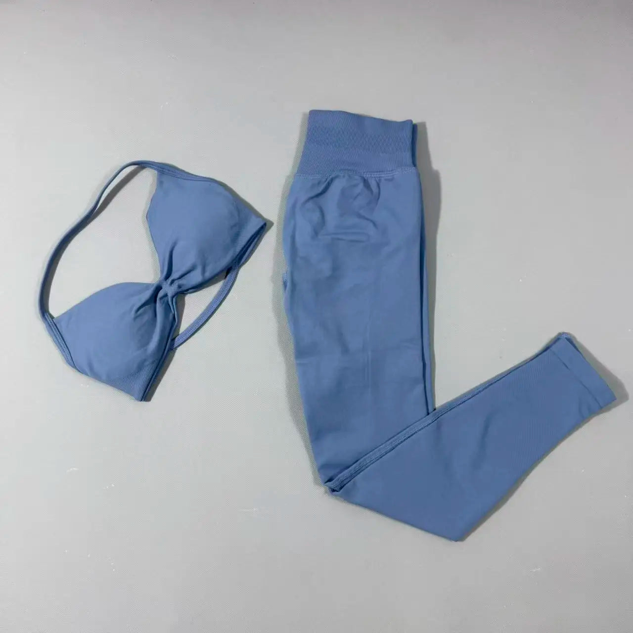 Yoga Gym Set 2 Piece Women Strappy Yoga Bra Top Workout Scrunch Shorts Sports Suit Fitness Clothes Seamless Yoga Set