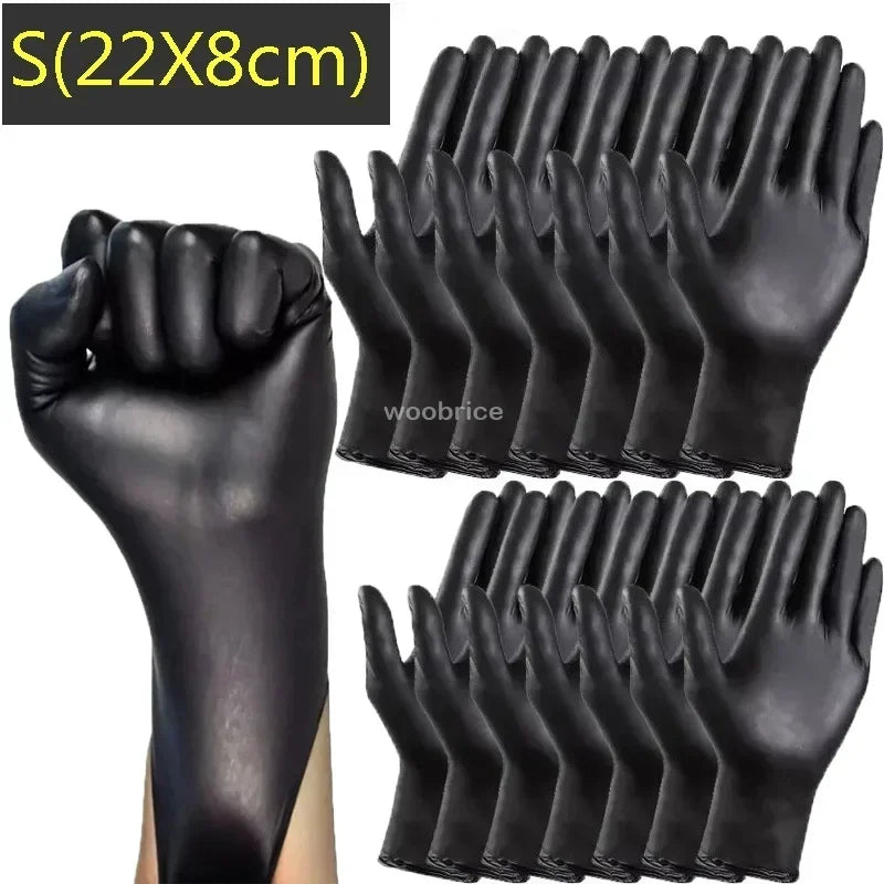 Disposable Nitrile Black Gloves Washing Xl Tableware Latex Free PVC Gloves Housework Car Industry Gardening Pet Cooking Tools