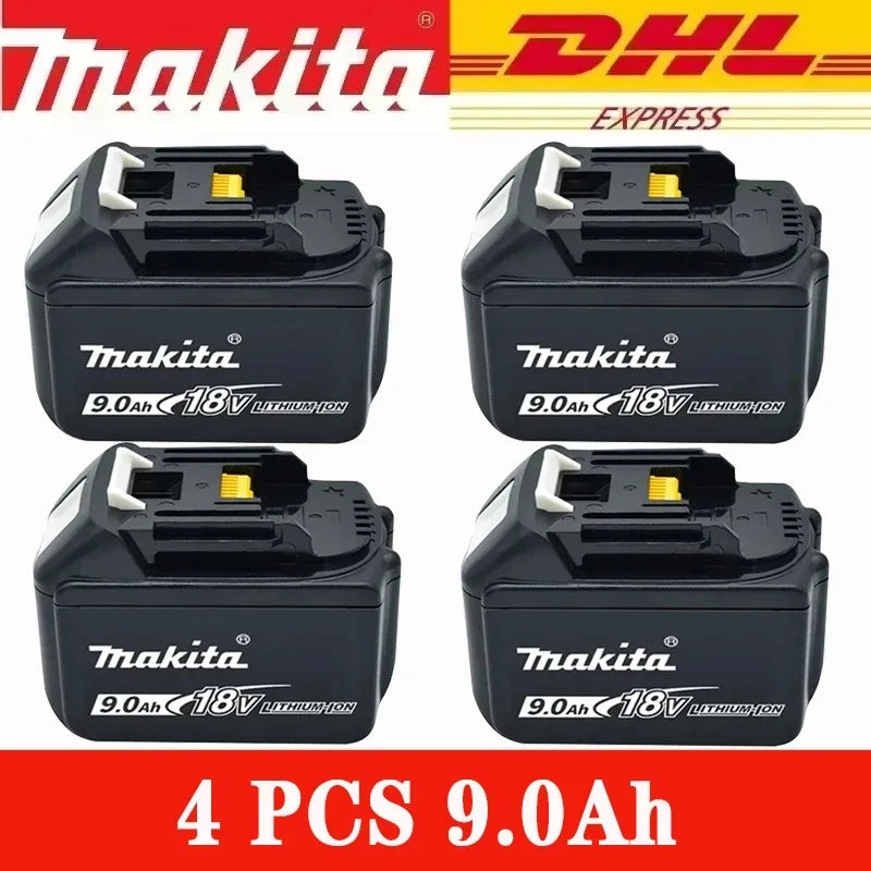 Authentic 100% Original 18V Makita 5Ah 6Ah 9Ah Rechargeable Battery for Electric Tool, Battery +charger+electric drill