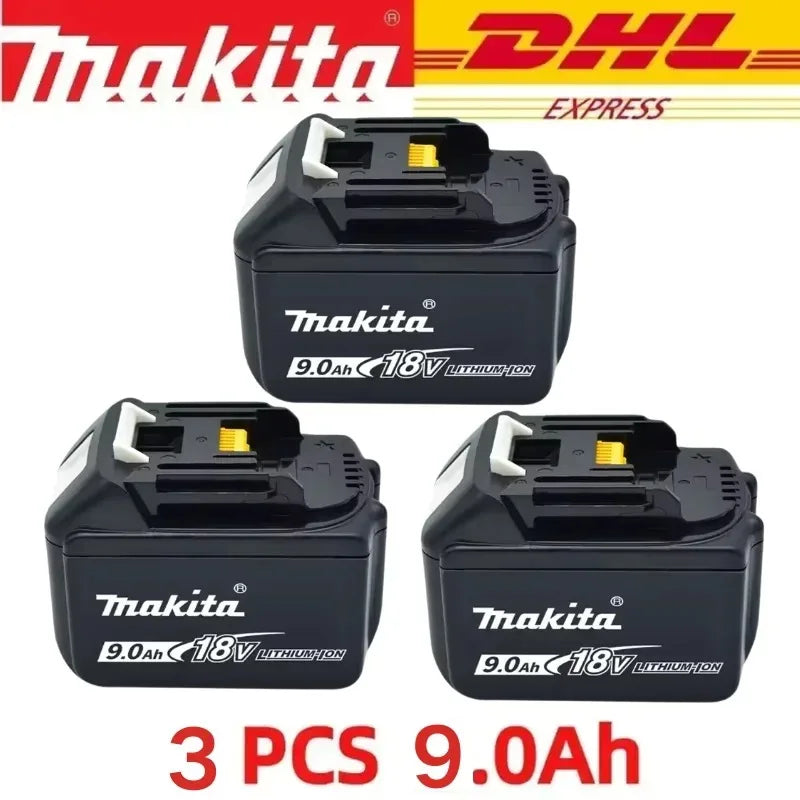 Authentic 100% Original 18V Makita 5Ah 6Ah 9Ah Rechargeable Battery for Electric Tool, Battery +charger+electric drill