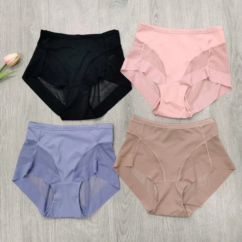 1/2/3/4 Pcs Womens Slimming Panties High Waist Tummy Control Briefs Female Trainer Shaping Underpants Butt Lifter Underwear