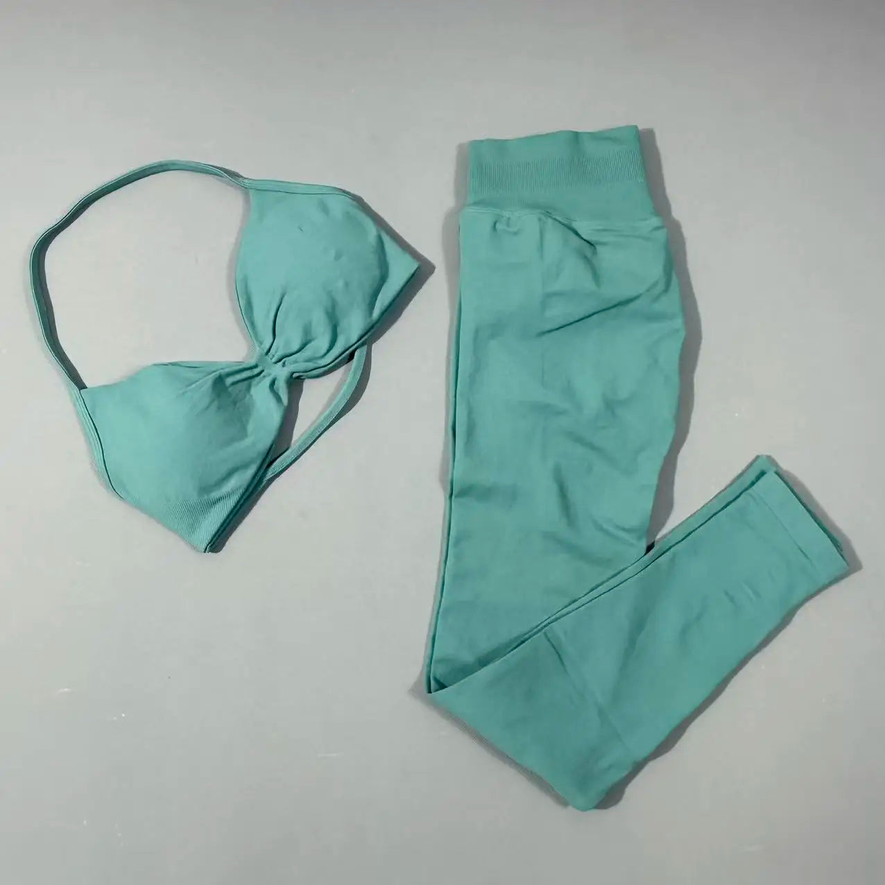 Yoga Gym Set 2 Piece Women Strappy Yoga Bra Top Workout Scrunch Shorts Sports Suit Fitness Clothes Seamless Yoga Set