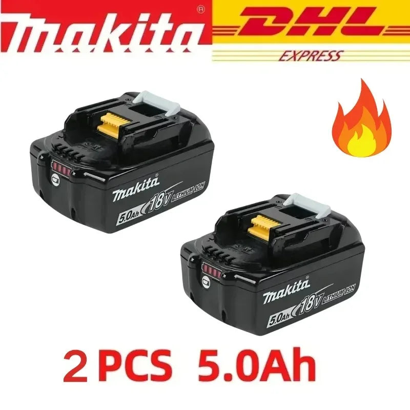 Authentic 100% Original 18V Makita 5Ah 6Ah 9Ah Rechargeable Battery for Electric Tool, Battery +charger+electric drill