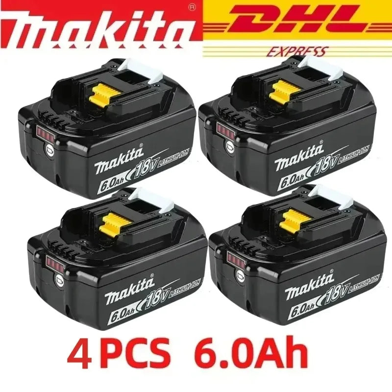 Authentic 100% Original 18V Makita 5Ah 6Ah 9Ah Rechargeable Battery for Electric Tool, Battery +charger+electric drill